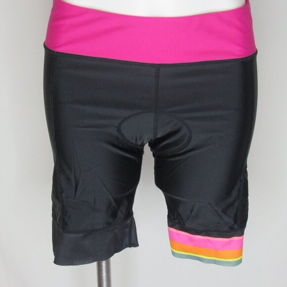 SL3s Black Pink Cycling Triathalon Shorts Women's XL Xlarge - Picture 1 of 7